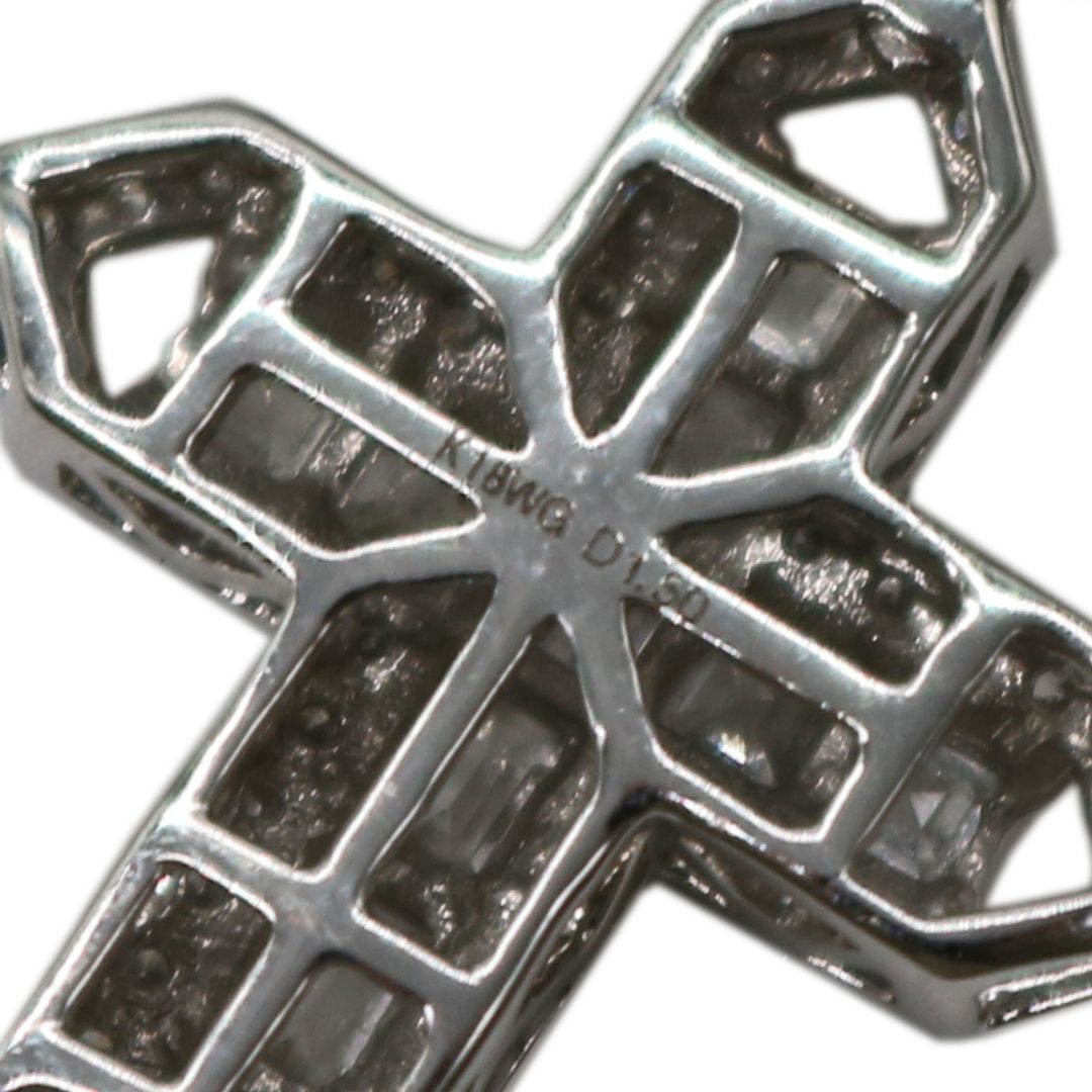 K18WG D1.50ct<br>クロスバケット<br>ダイヤモンドトップ<br>【NEW】