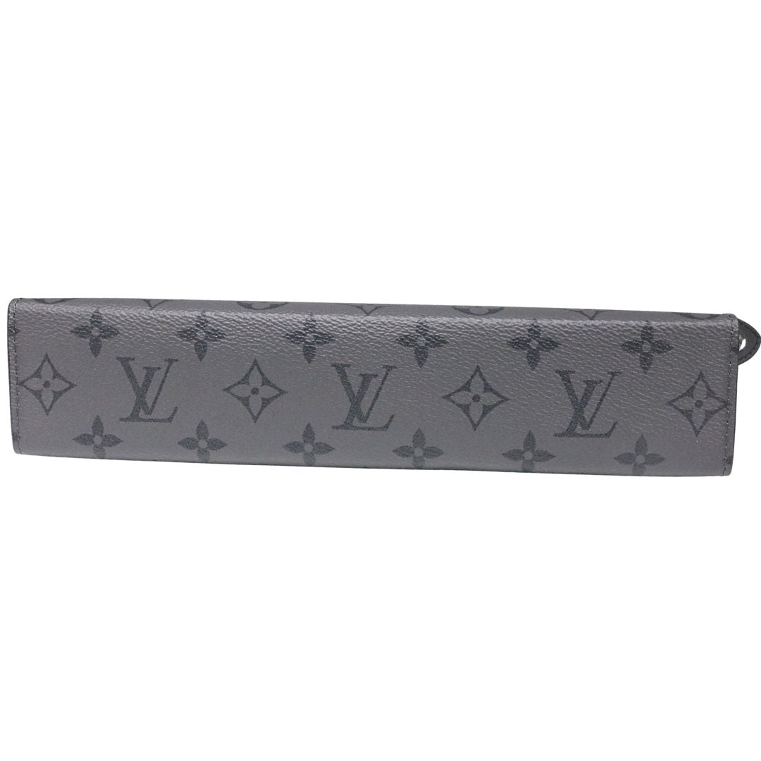 ポシェット・ヴォワヤージュ<br>モノグラム・エクリプス<br>キャンバス/リバース キャンバス<br>レザー<br>グレー/シルバー金具<br>【USED】