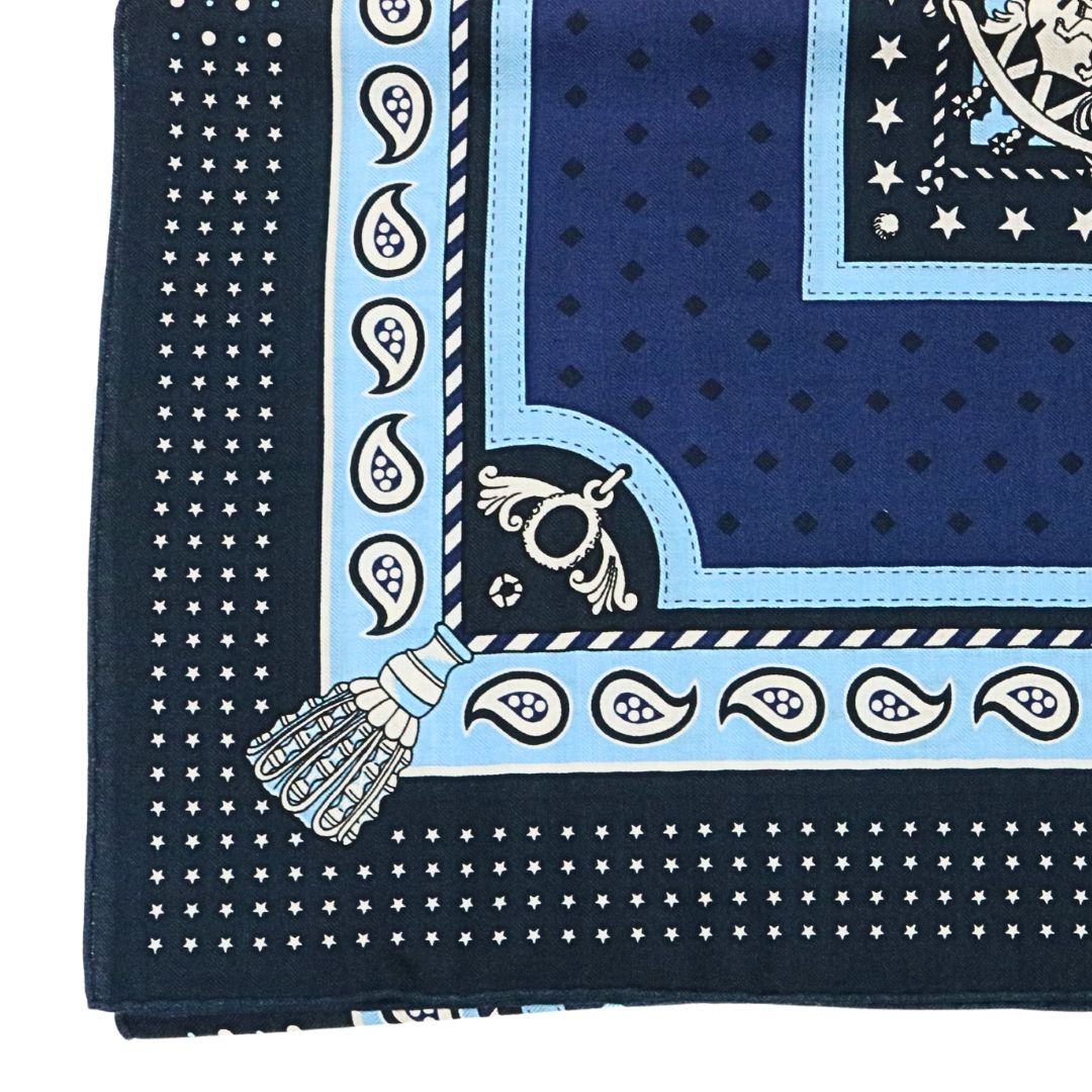 カレジェアン140 《宮廷の馬具》<br>カシミヤ<br>マリン/ブルー/シエル<br>【未使用品】