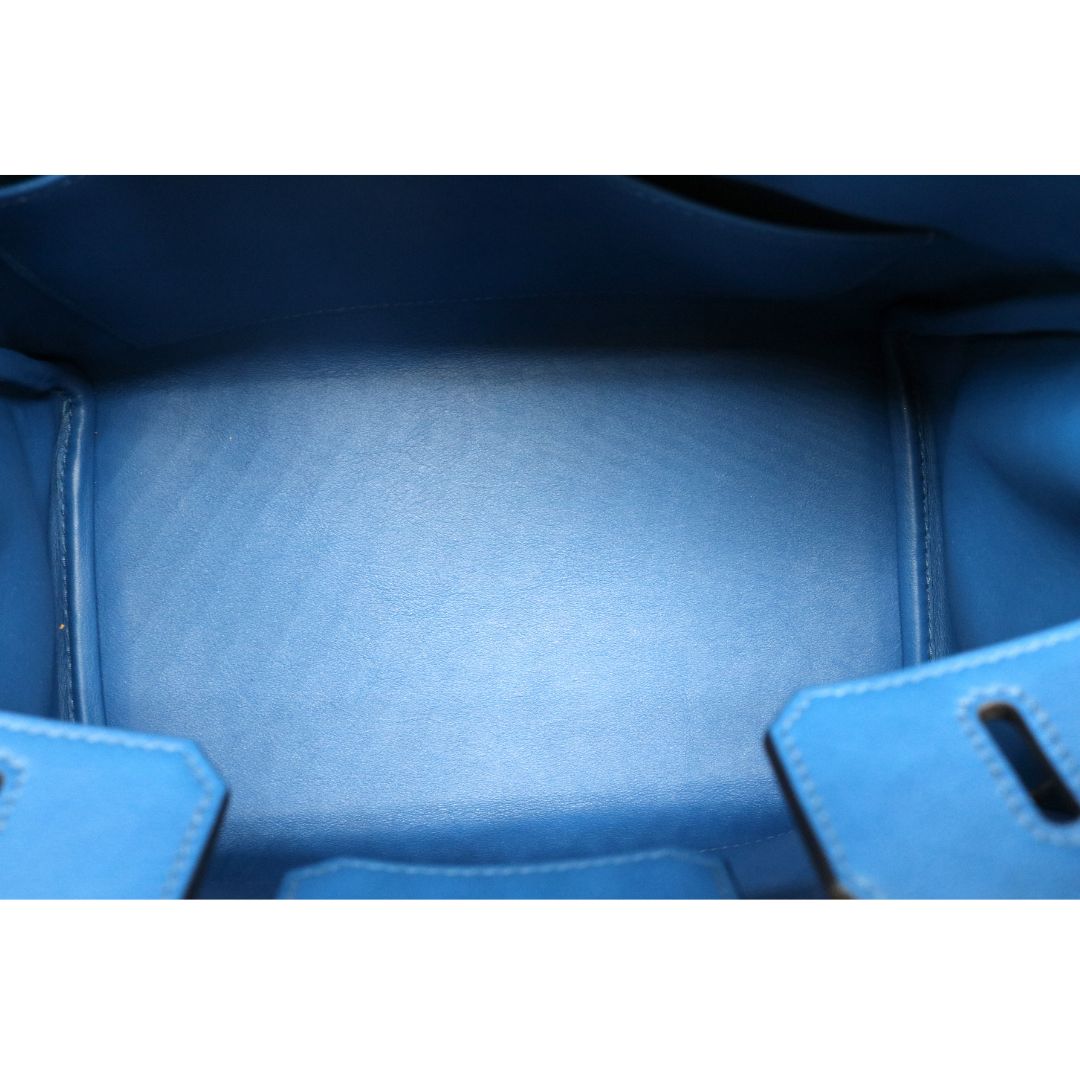 バーキン 25<br>スイフト×トワルアッシュ<br>ブルーフランス×エクリュ・ブルービルー<br>シルバー金具<br>【USED】