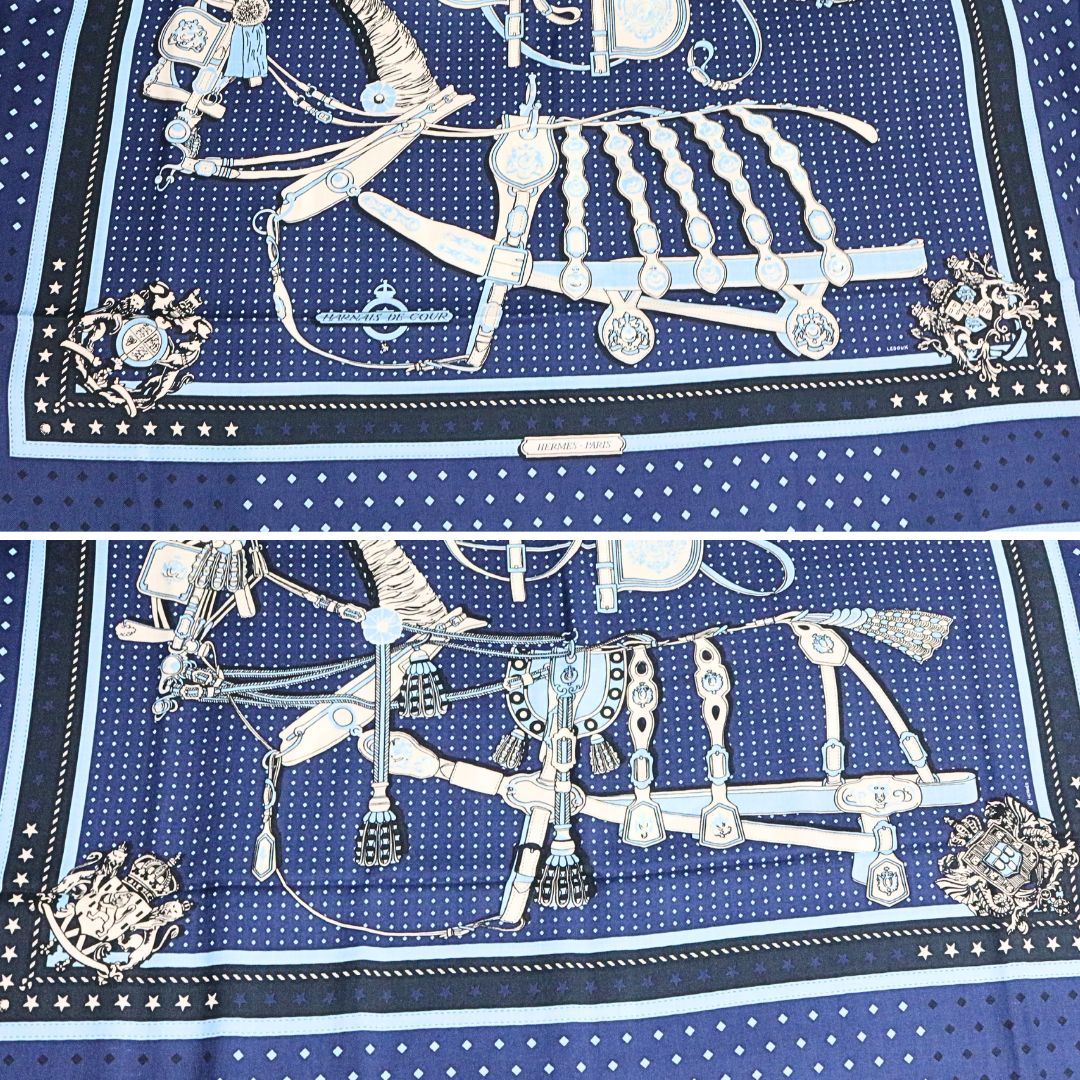 カレジェアン140 《宮廷の馬具》<br>カシミヤ<br>マリン/ブルー/シエル<br>【未使用品】