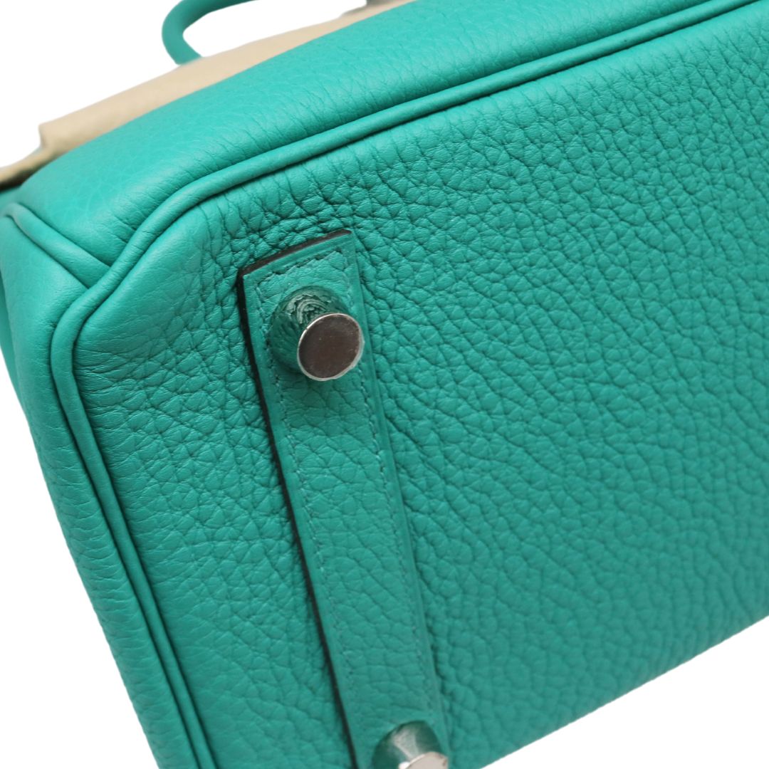 バーキン 25 ヴェルソ<br>トゴ<br>ヴェールヴェローヌ×ブルーフリーダー<br>シルバー金具<br>【USED】