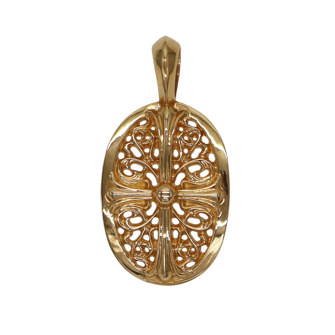 CHROME HEARTS クロムハーツ クラシック オーバルペンダント 22K/PG 