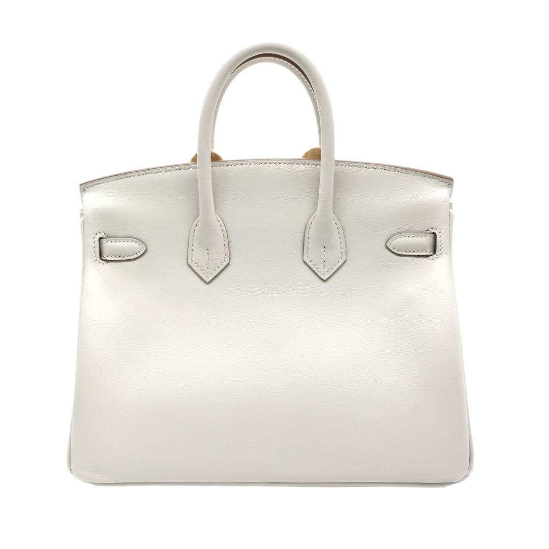 HERMES【エルメス】<br>バーキン25<br>ヴォースイフト<br>ニューホワイト/ゴールド金具【NEW】
