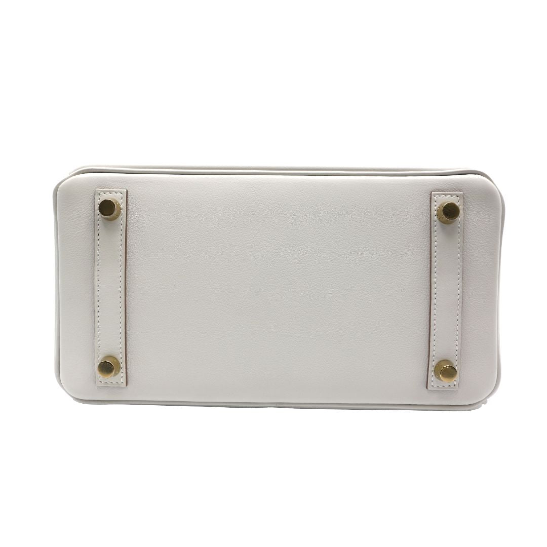 HERMES【エルメス】<br>バーキン25<br>ヴォースイフト<br>ニューホワイト/ゴールド金具【NEW】