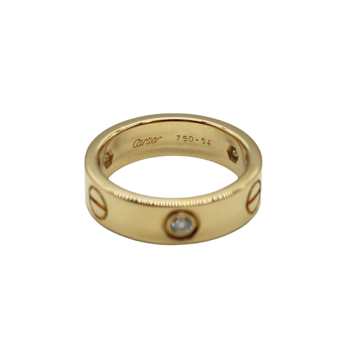 Cartier【カルティエ】<br>ラブリング 3Pダイヤ<br>K18YG<br>【USED】