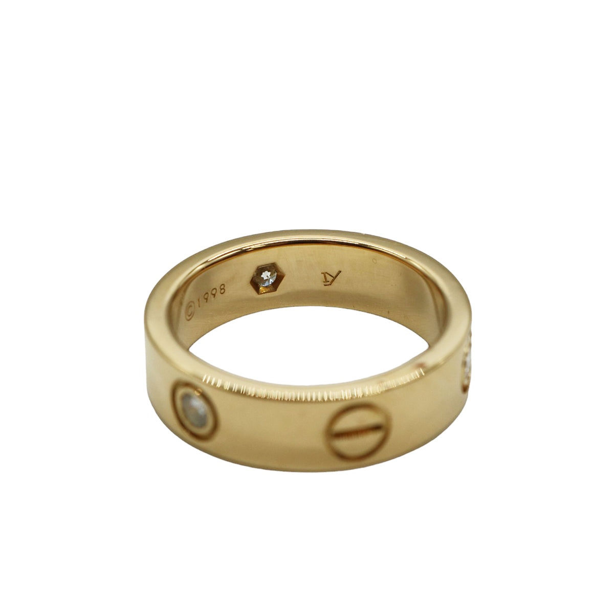 Cartier【カルティエ】<br>ラブリング 3Pダイヤ<br>K18YG<br>【USED】