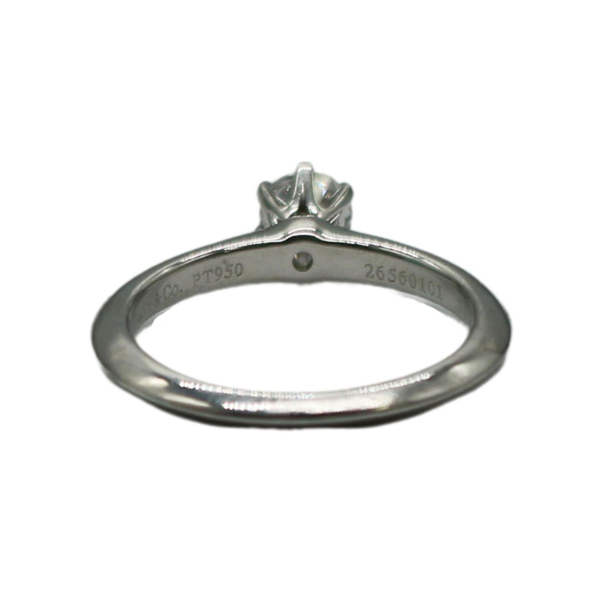 一粒ダイヤリング <br>PT950/D0.38ct<br>【USED】