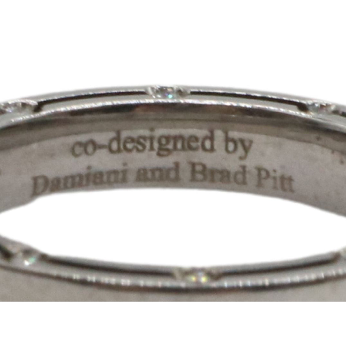 Dサイドコレクション<br>ブラッド・ピット コラボリング<br>ダイヤモンドK18WG<br>【USED】