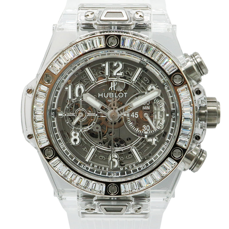 ビッグ・バン ウニコ<BR>サファイア バゲット<BR>411.JX.4802.RT.1904<BR>【USED】