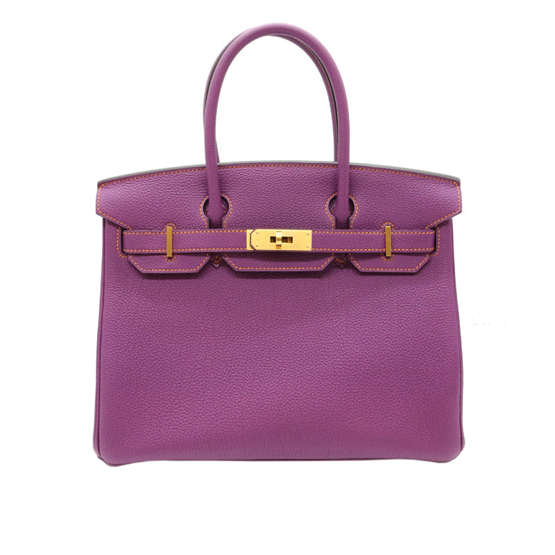 パーソナルオーダー<BR>トゴ<BR>バーキン30<BR>アネモネ/マットゴールド金具<BR>【USED】