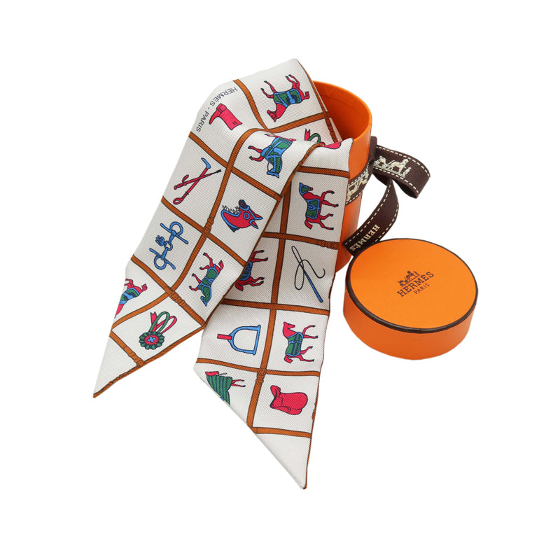 エルメス ツイリー 馬着 シルク クリームカラー【新品】