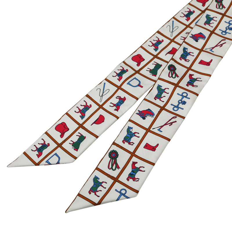 エルメス ツイリー 馬着 シルク クリームカラー【新品】