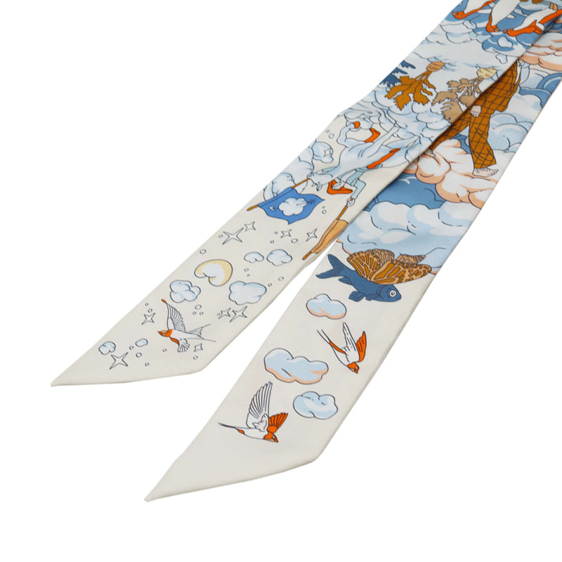 エルメス ツイリー 私の雲 シルク クリームカラー【新品】