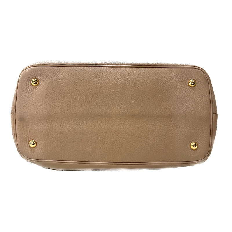 プラダ ロゴ トート 2WAYバッグ レザー ベージュ