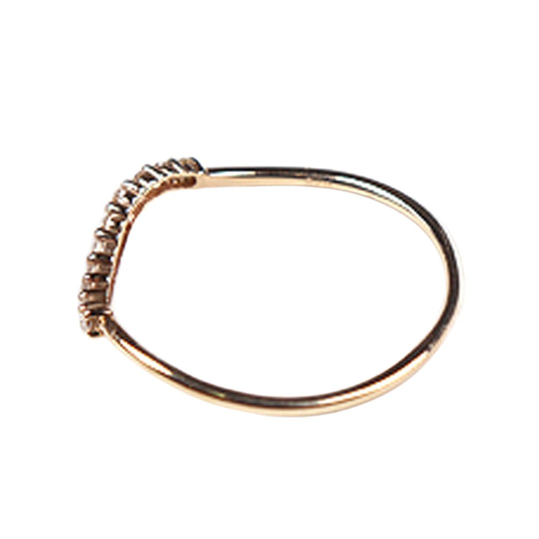 ORIGINAL JEWELRY<br>【オリジナルジュエリー】<br>K10YG/D0.10ct<BR>ダイヤモンド<BR>ウェーブリング<BR>【未使用品】