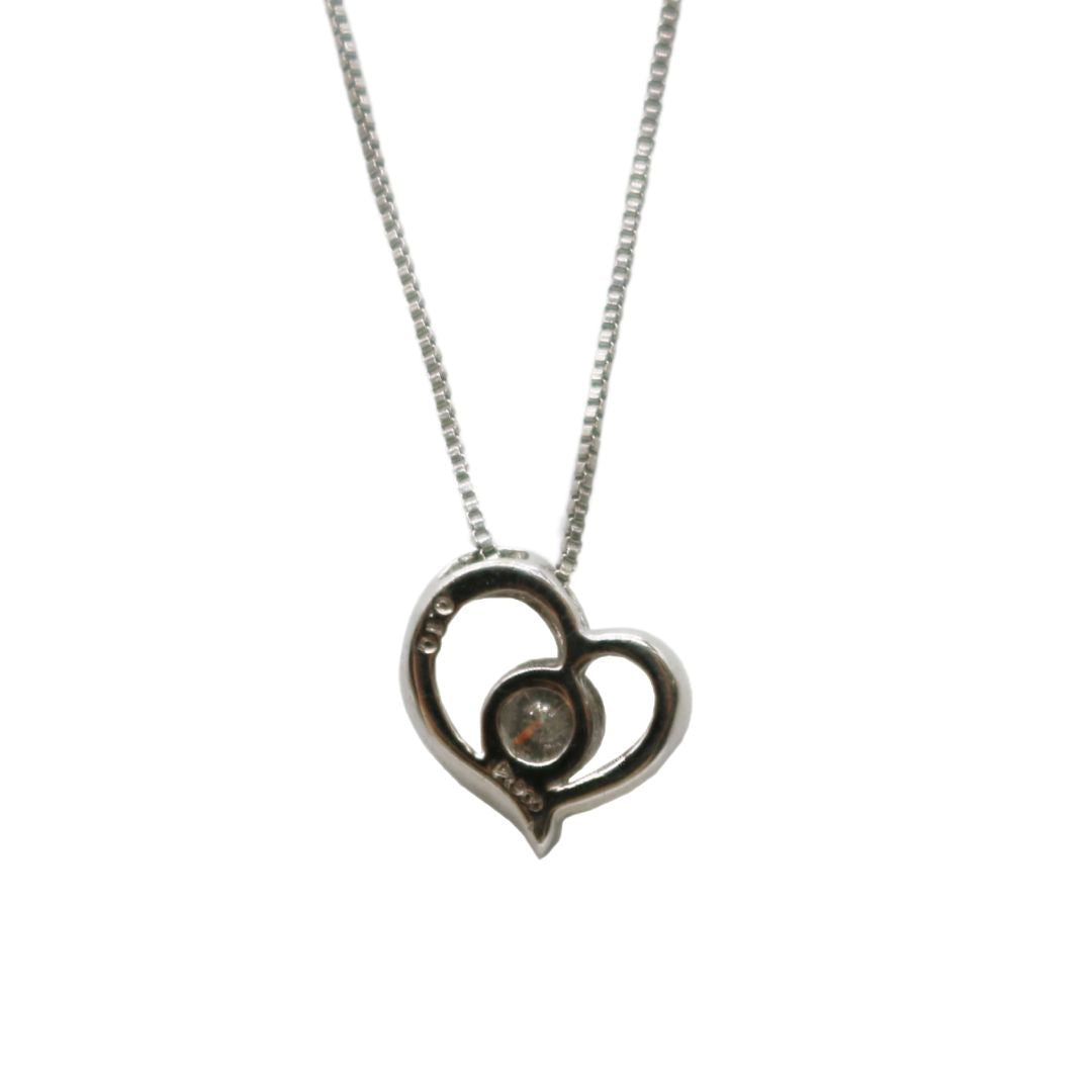 ORIGINAL JEWELRY<br>【オリジナルジュエリー】<br>PT850/PT900 D0.10ct<br>オープンハート<br>ダイヤモンドネックレス<br>【NEW】