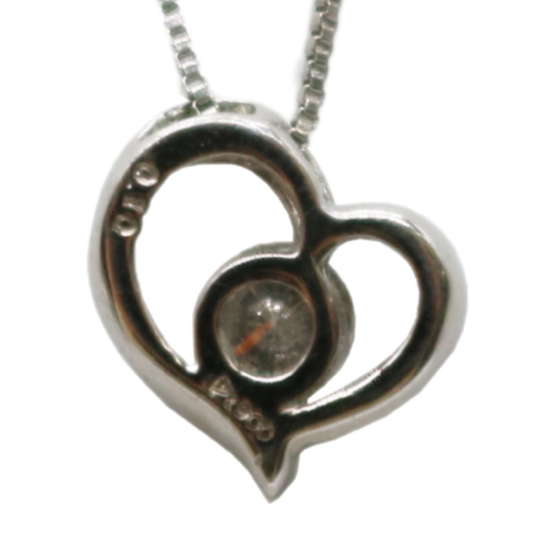 ORIGINAL JEWELRY<br>【オリジナルジュエリー】<br>PT850/PT900 D0.10ct<br>オープンハート<br>ダイヤモンドネックレス<br>【NEW】
