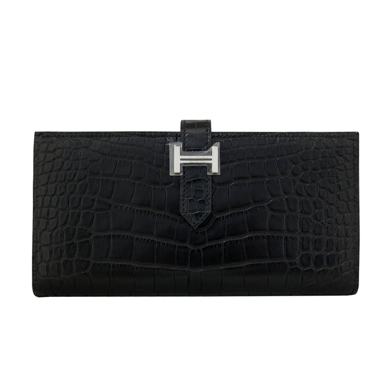 アリゲーターマット<BR>ベアン スフレ<BR>ブラック<BR>【NEW】