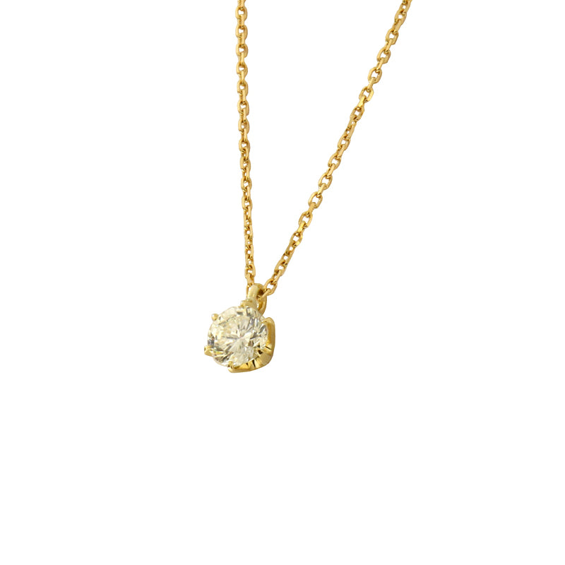 K18YG/D0.32ct<br>一粒ダイヤモンドネックレス<br>【NEW】