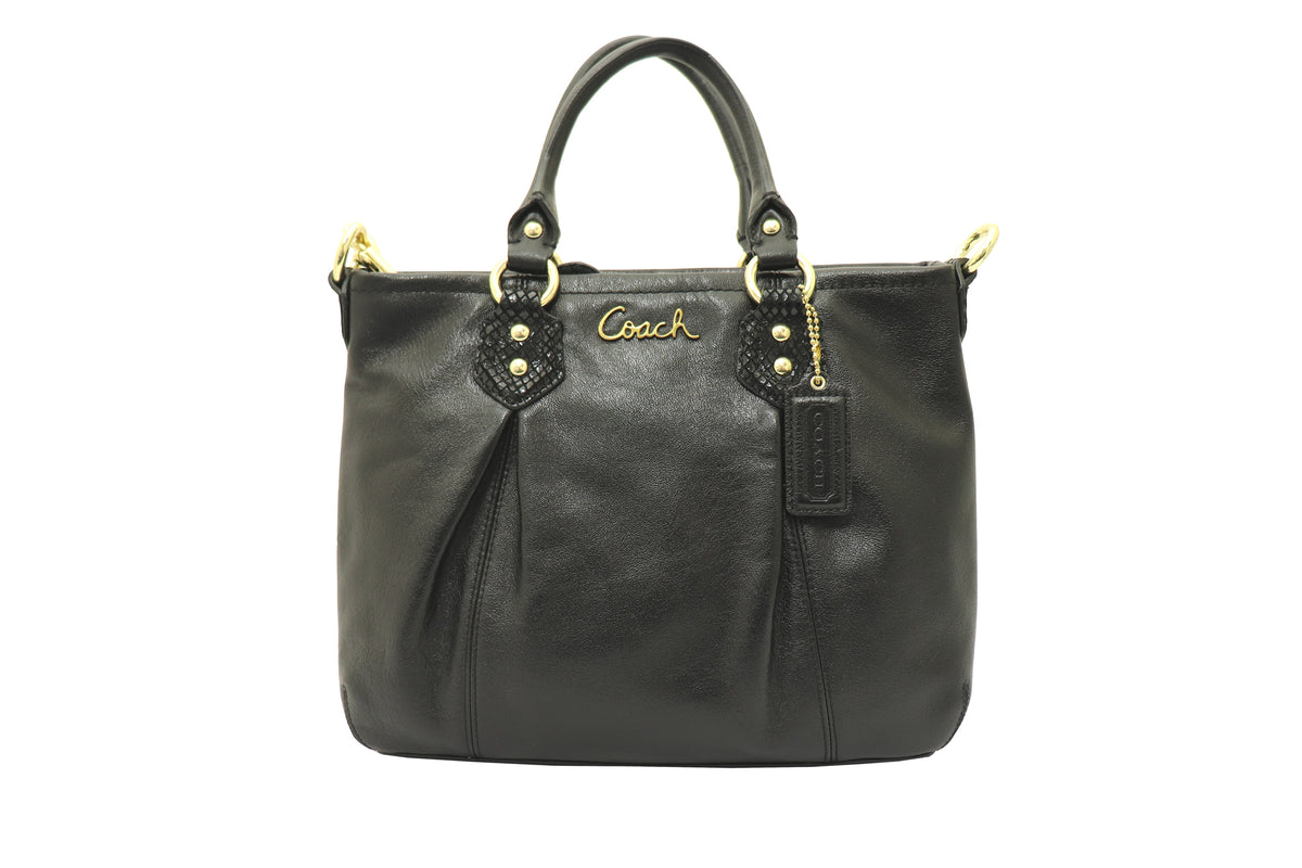 COACH コーチ レザー 2WAY ミニショルダーバッグ F20342 ブラック【中古】