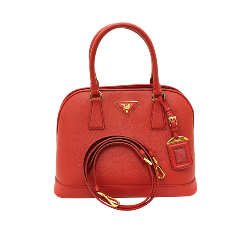 PRADA プラダ SAFFIANO LUX 2WAYバッグ BN2567 レッド【中古】