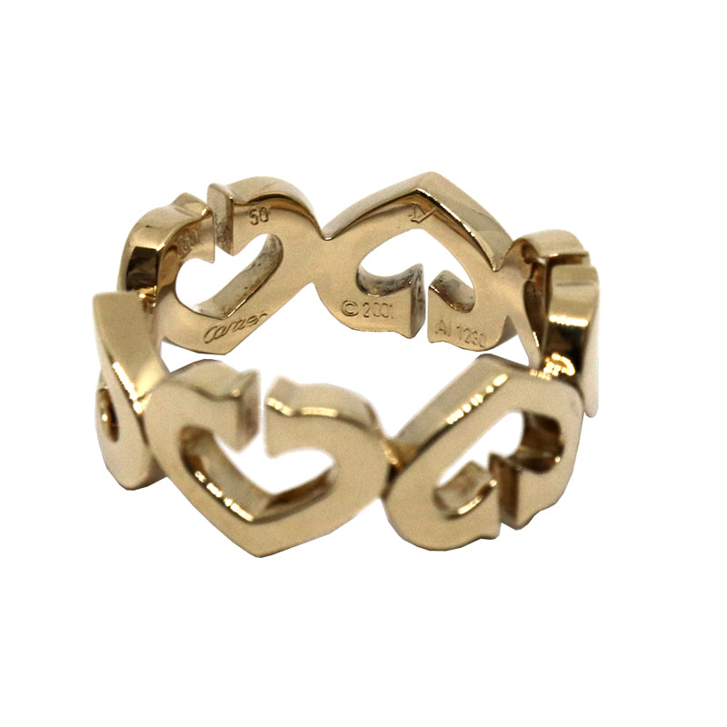 Cartier【カルティエ】<br>Cハートリング<br>K18PG<br>【USED】