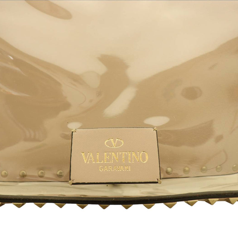 ロックスタッズ トートバッグ<br>レザー/ビニール<br>パープル×クリア<br>【USED】