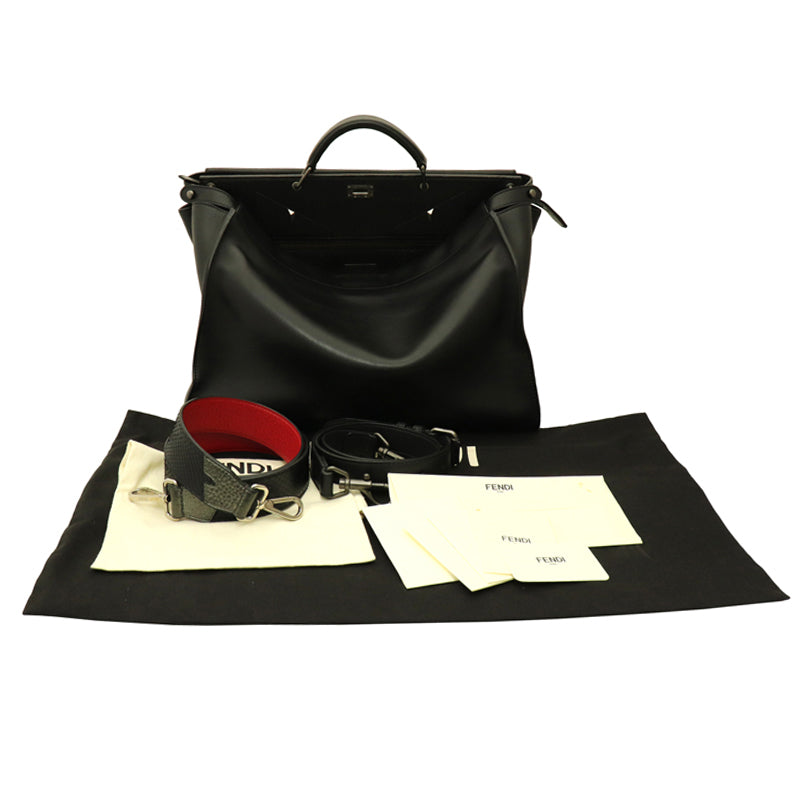 FENDI【フェンディ】<br>ピーカブー モンスターアイ<br>別売りショルダーストラップセット<br>7VA388 9A0 F01FT<br>レザー×パイソン【NEW】