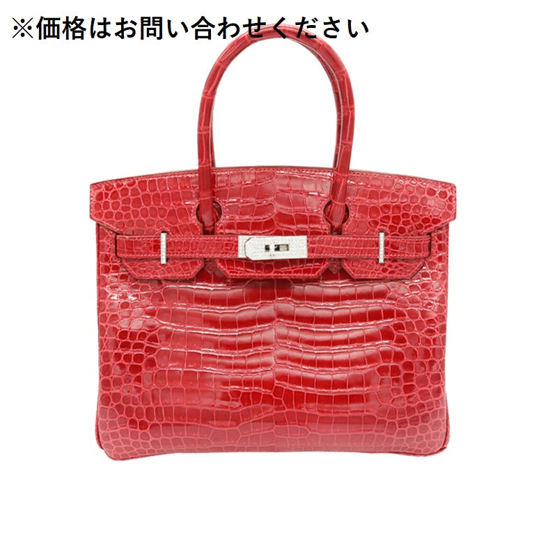 バーキン30<BR>ポロサス<BR>ブレイズ /WG<BR>ダイヤモンド金具<BR>【USED】