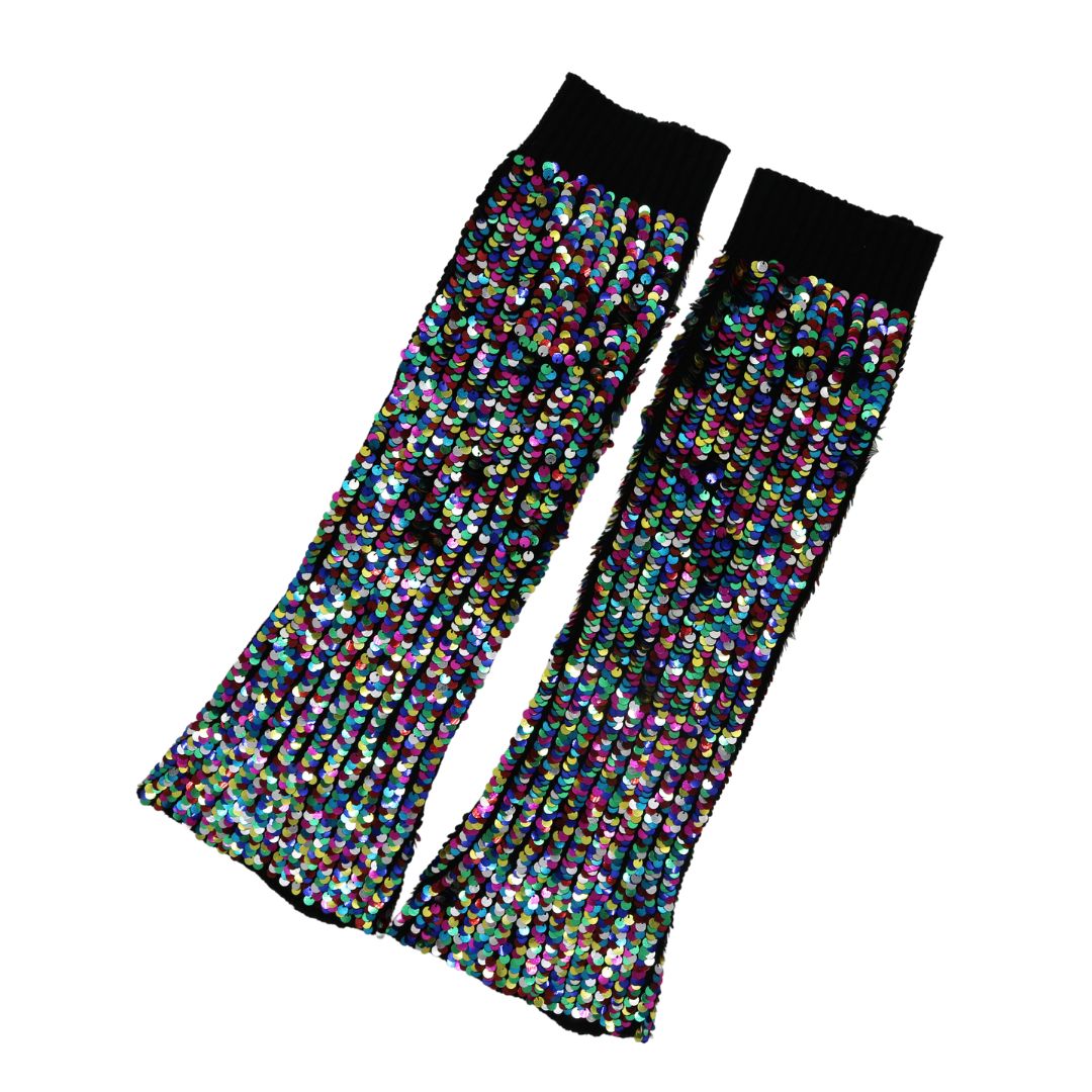 ゲートルココマーク<br>レッグウォーマー スパンコール<br>ブラック/マルチカラー<br>AA9806<br>【NEW】