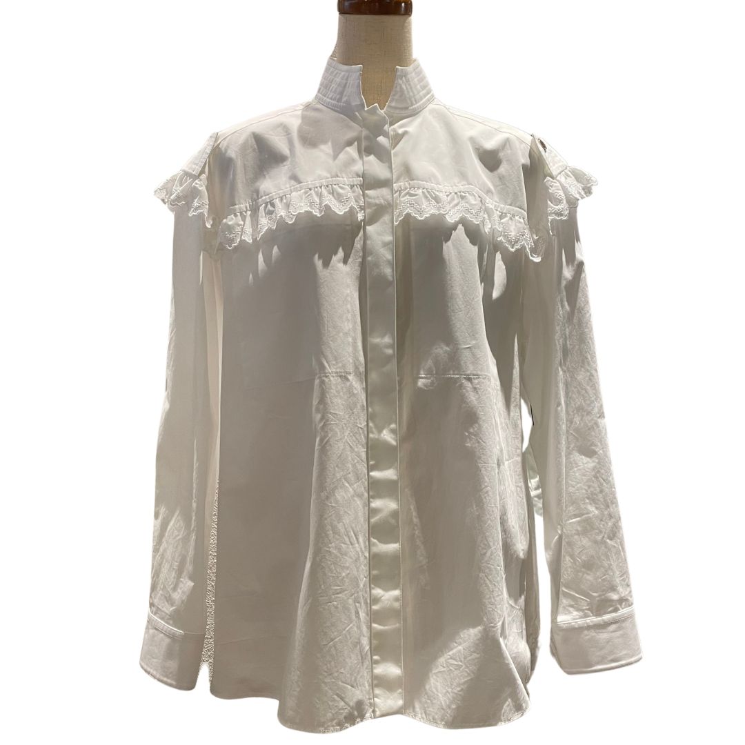 ホワイトラッフル<br>デティールブラウス<br>ホワイト<br>CA36929<br>【未使用品】