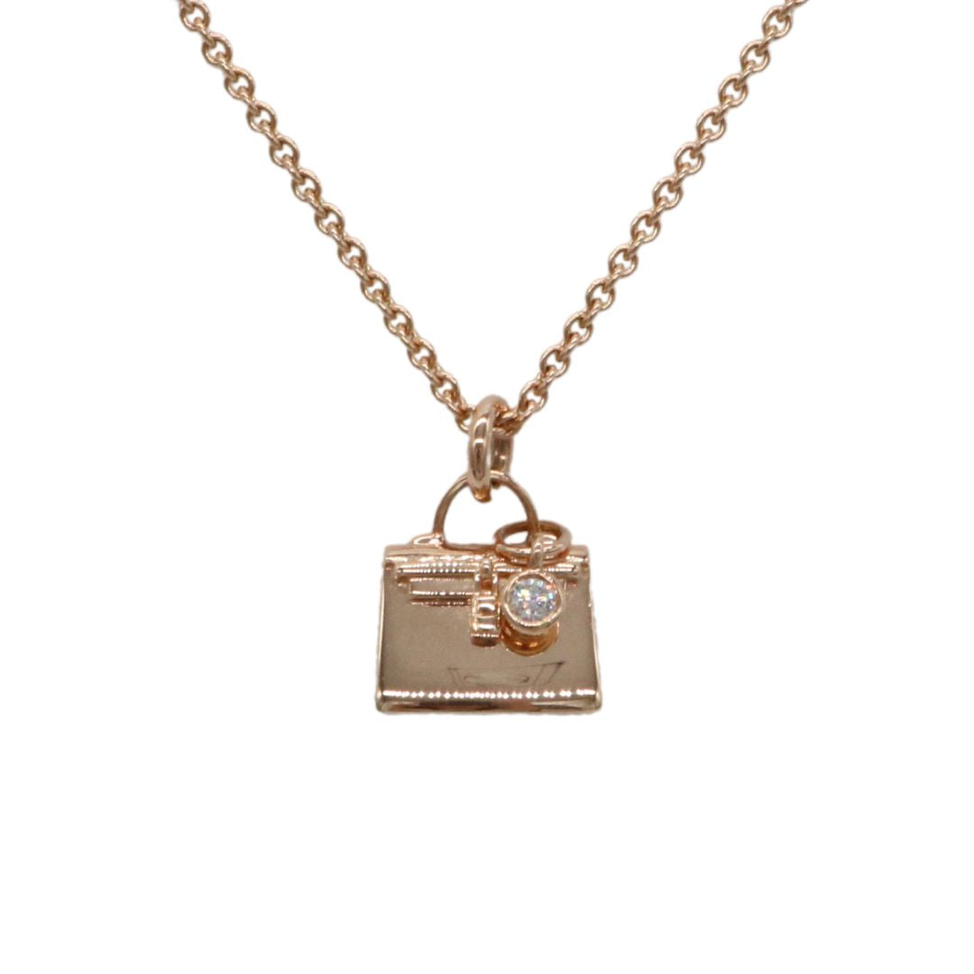 HERMES【エルメス】アミュレット ケリー ペンダント ピンクゴールド 