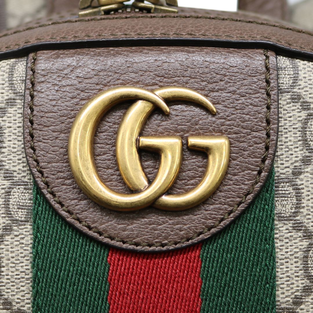 オフディア GG<br>スモール バックパック<br>ベージュ/エボニーGGスプリーム<br>ゴールド金具【USED】