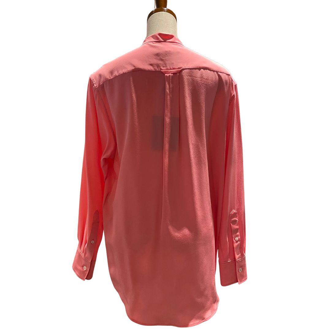 ボウタイブラウス<br>シルク100%<br>ピンク<br>RW221A NPZ FMTP84<br>【未使用品】