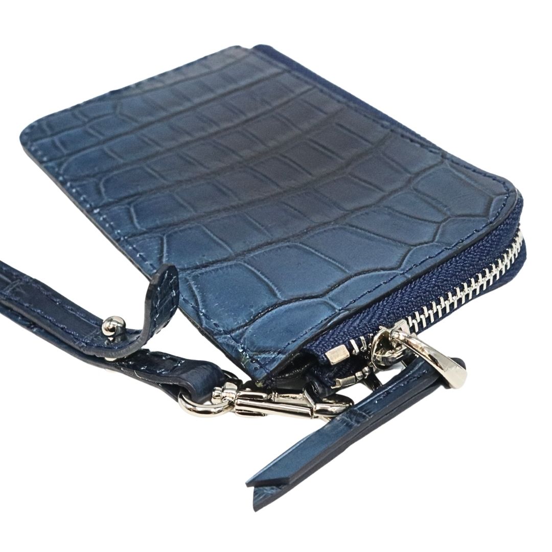 オリジナル<br>カードケース<br>ネイビー/シルバー金具<br>【NEW】