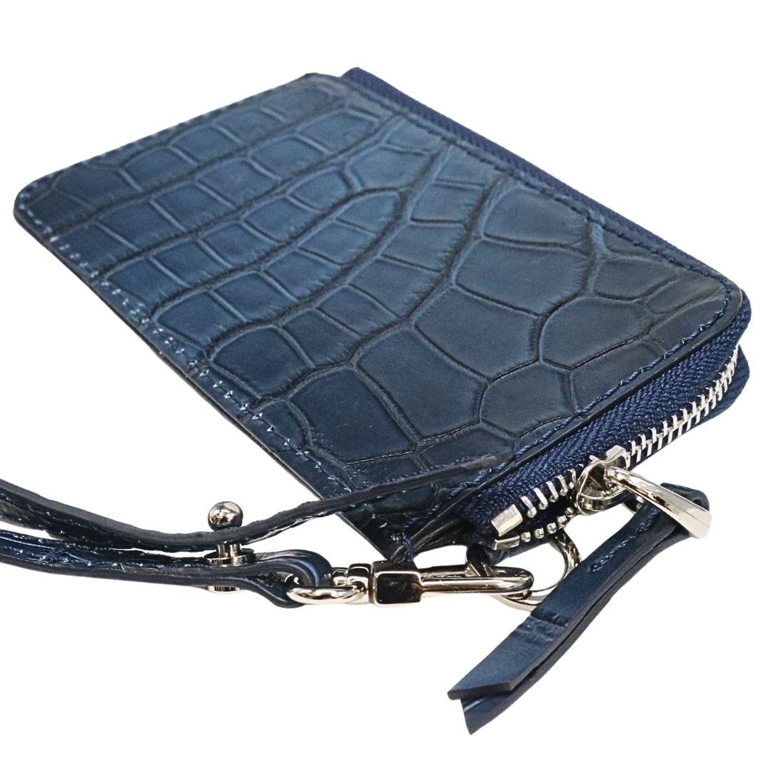 オリジナル<br>カードケース<br>ネイビー/シルバー金具<br>【NEW】