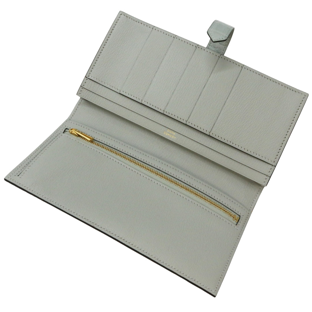 ベアンスフレ <br>アリゲーターマット<br>グリネヴェ/ゴールド金具<br>【未使用品】