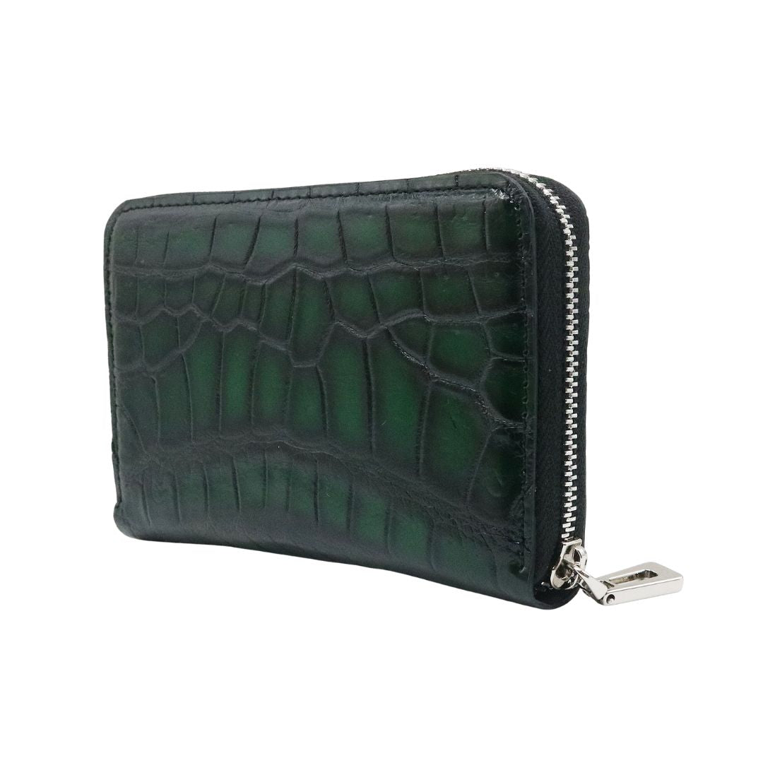 オリジナル<br>クロコダイル ミニウォレット<br>マット ディープグリーン/<br>シルバー金具<br>【NEW】