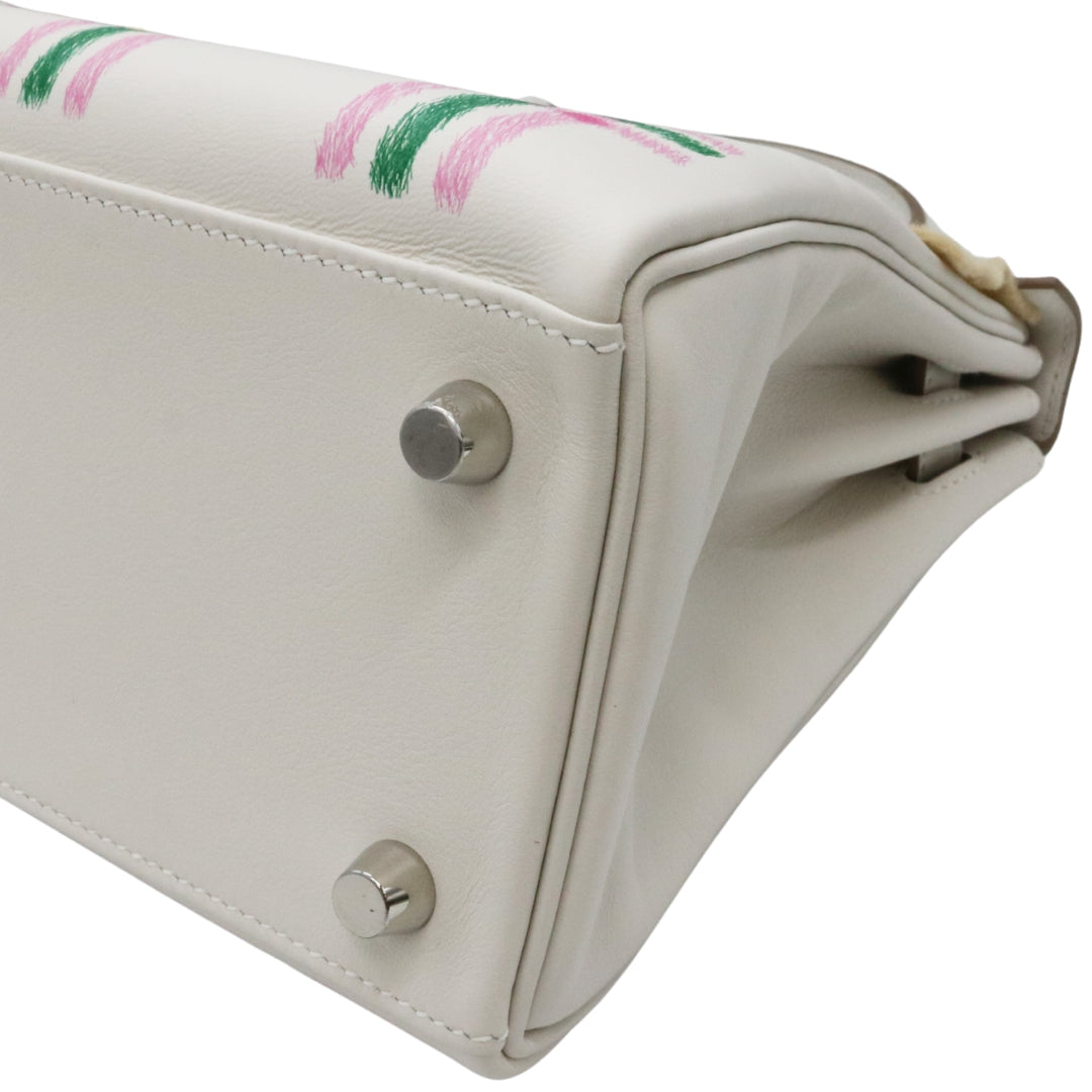 ケリー 25 内縫い<br>タータンライト<br>スイフト<br>ニューグリスパール/ヴェールモワイヤン/ローズバブルガム<br>シルバー金具<br>【NEW】