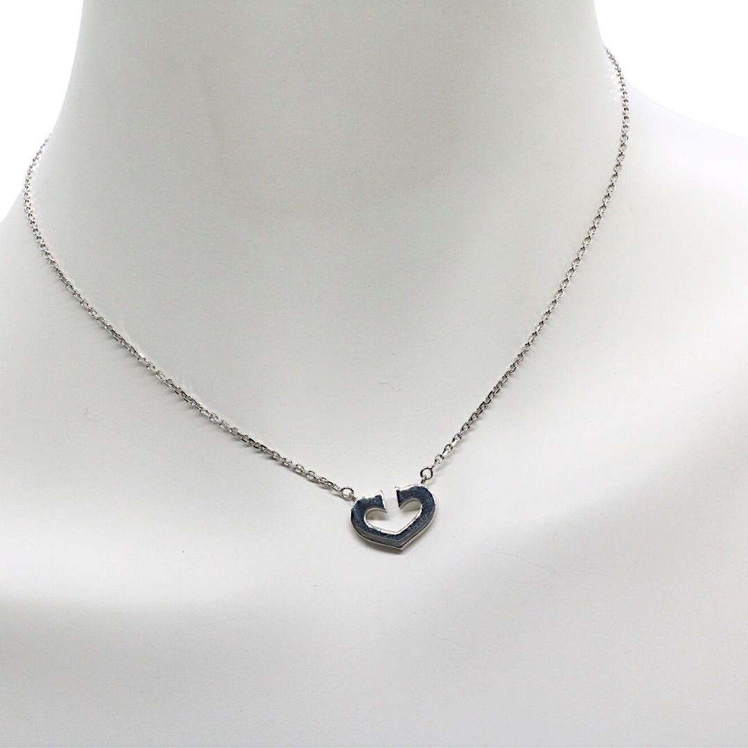 Cartier【カルティエ】<br>K18WG<BR>Cハート<BR>ペンダント<BR>【USED】