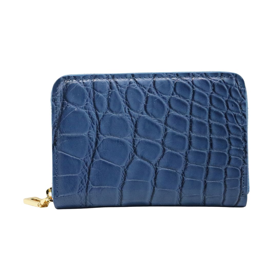 オリジナル<br>クロコダイル ミニウォレット<br>マット ヒヤシンスブルー/<br>ゴールド金具<br>【NEW】
