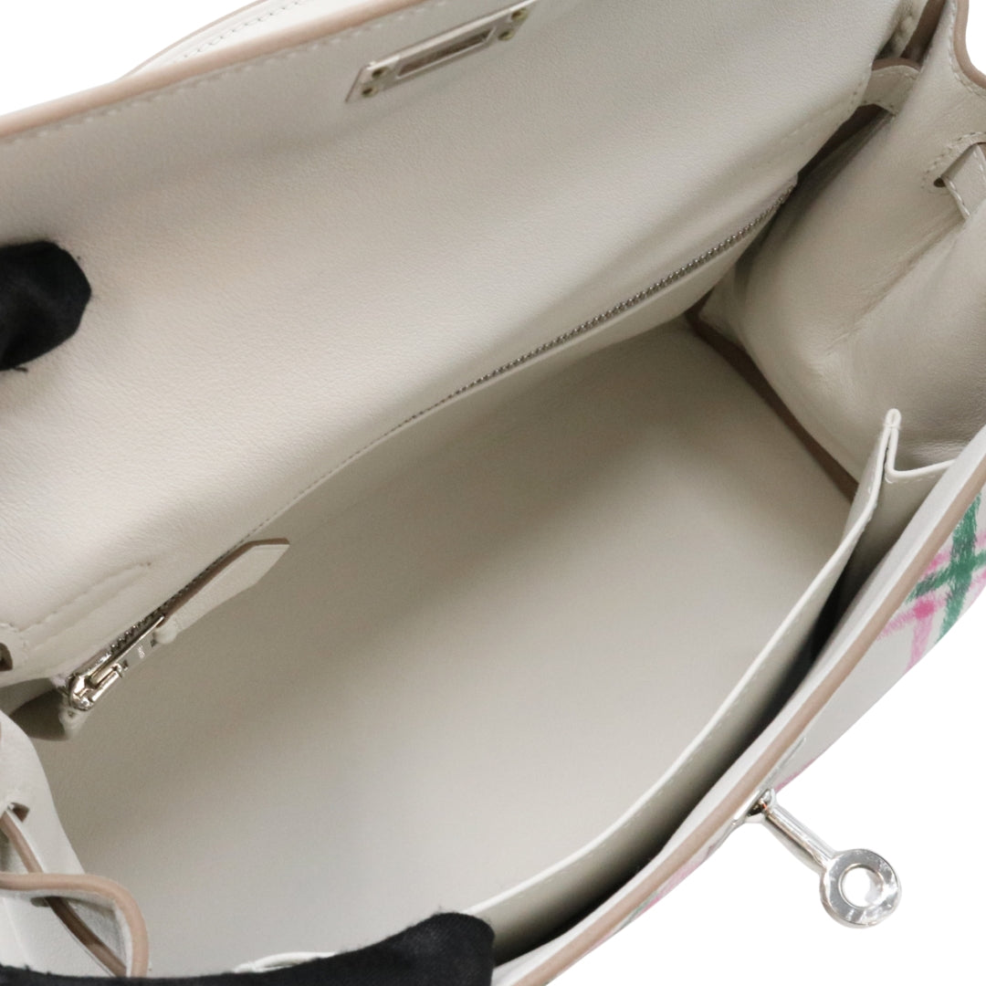 ケリー 25 内縫い<br>タータンライト<br>スイフト<br>ニューグリスパール/ヴェールモワイヤン/ローズバブルガム<br>シルバー金具<br>【NEW】