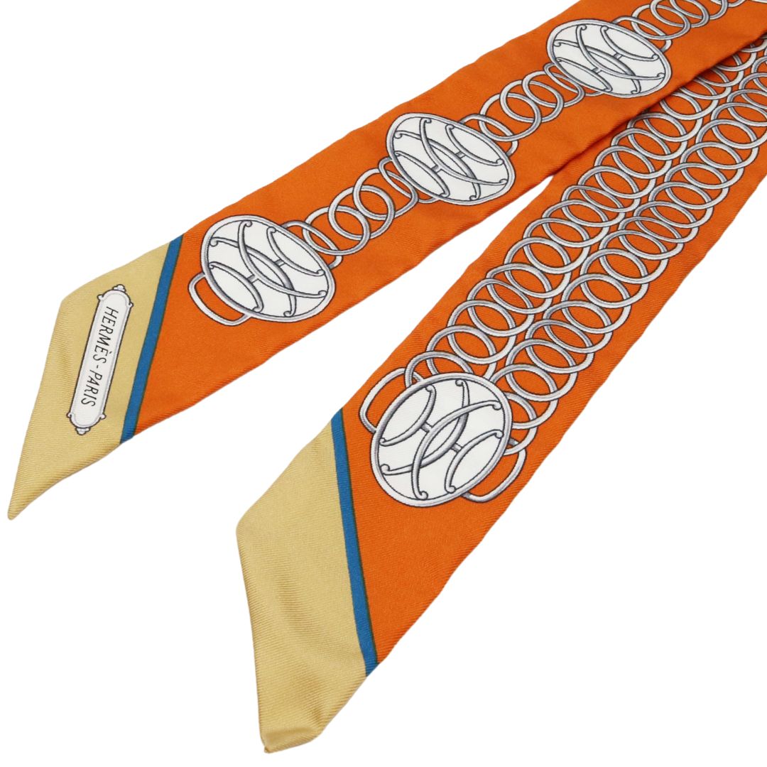 ツイリー リフトプロフィール<br>シルク100%<br>ポティロン/ベージュ/グリス<br>【未使用品】