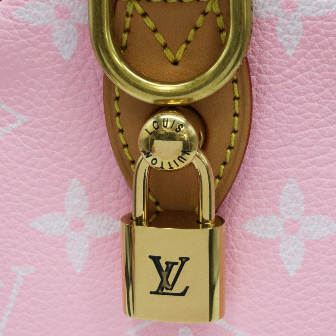 スピーディ P9<br>バンドリエール 30<br>カーフレザー/ラムレザー<br>キャンディピンク/ゴールド金具<br>【未使用品】