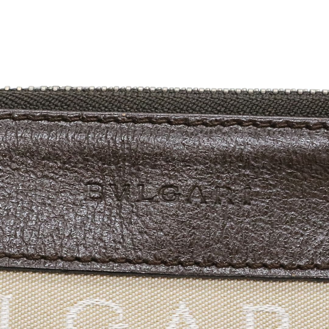 ロゴマニア ポシェット<br>ショルダーバッグ<br>キャンバス/レザー<br>ベージュ×ブラウン<br>【USED】