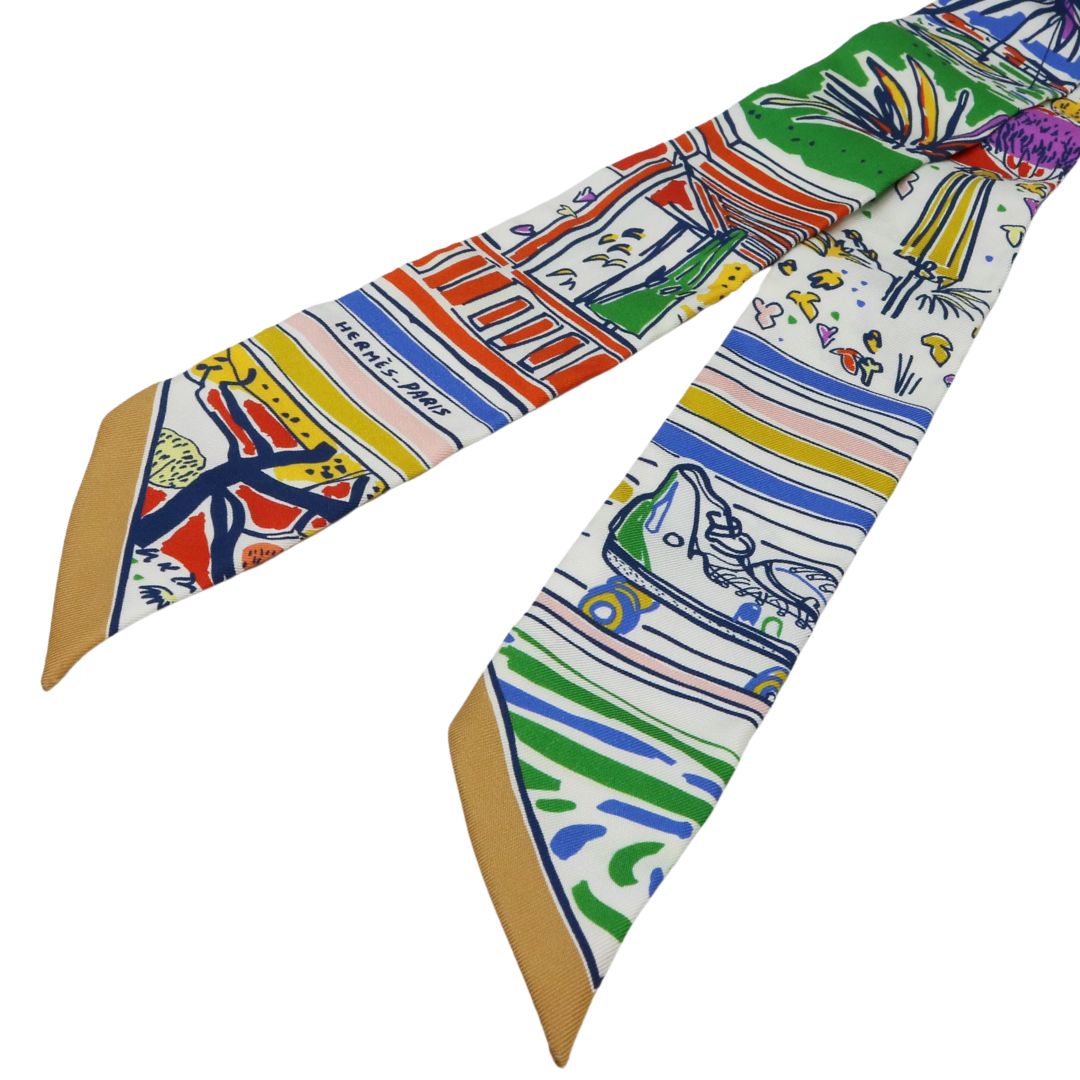 ツイリー レイユール・デテ<br>シルク100%<br>ヴェール/ブルー/マルチカラー<br>【未使用品】