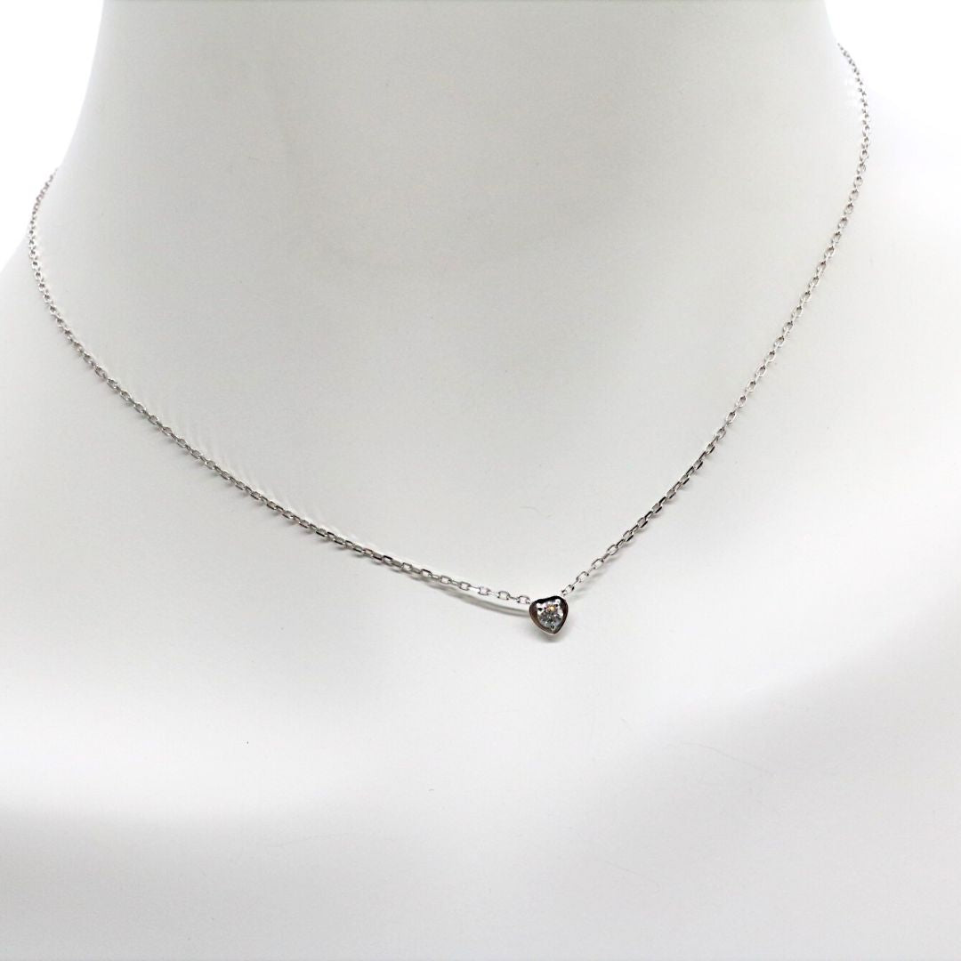 Cartier【カルティエ】<br>K18WG/D0.13ct<BR>ディアマン・レジェドゥ・ハート<BR>ペンダント<BR>【USED】