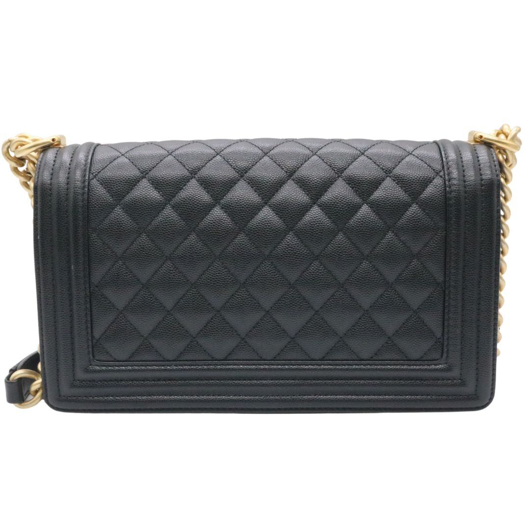 ボーイシャネル<br>チェーンショルダーバッグ<br>A67086<br>キャビアスキン<br>ブラック【USED】