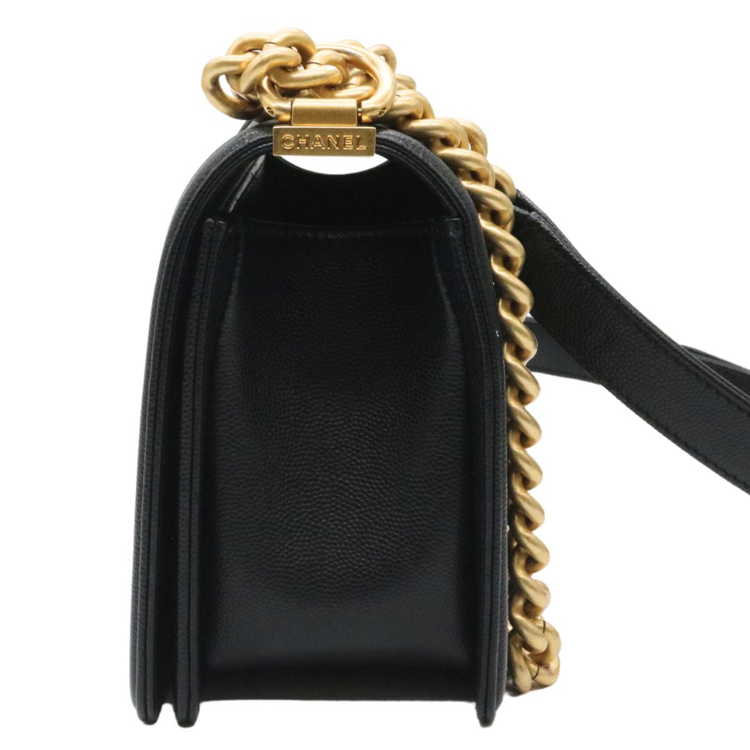 ボーイシャネル<br>チェーンショルダーバッグ<br>A67086<br>キャビアスキン<br>ブラック【USED】